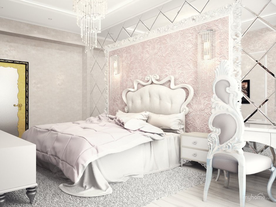 Обои Версаль в интерьере спальни