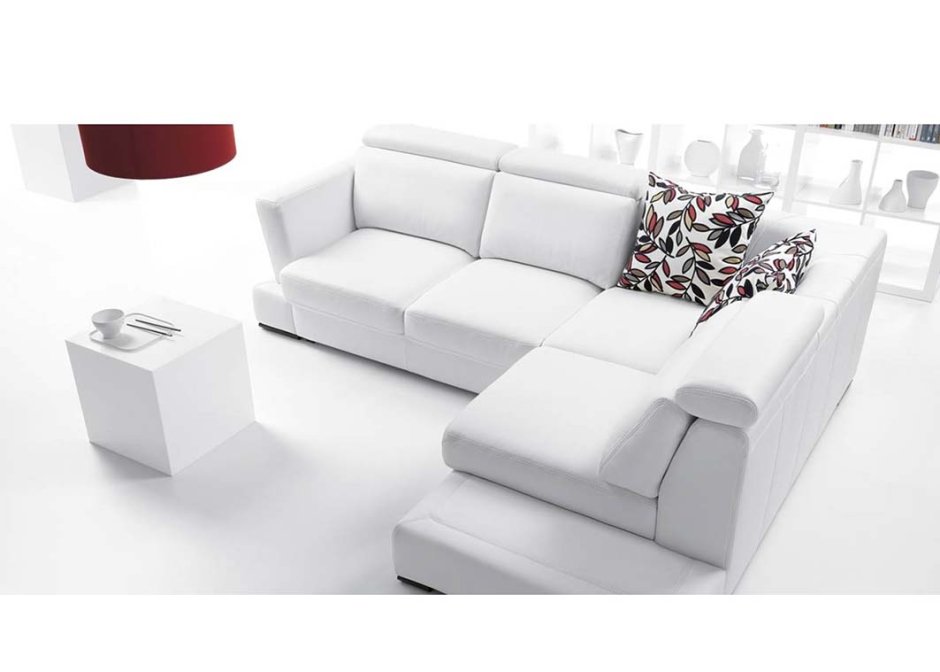 Белый угловой диван