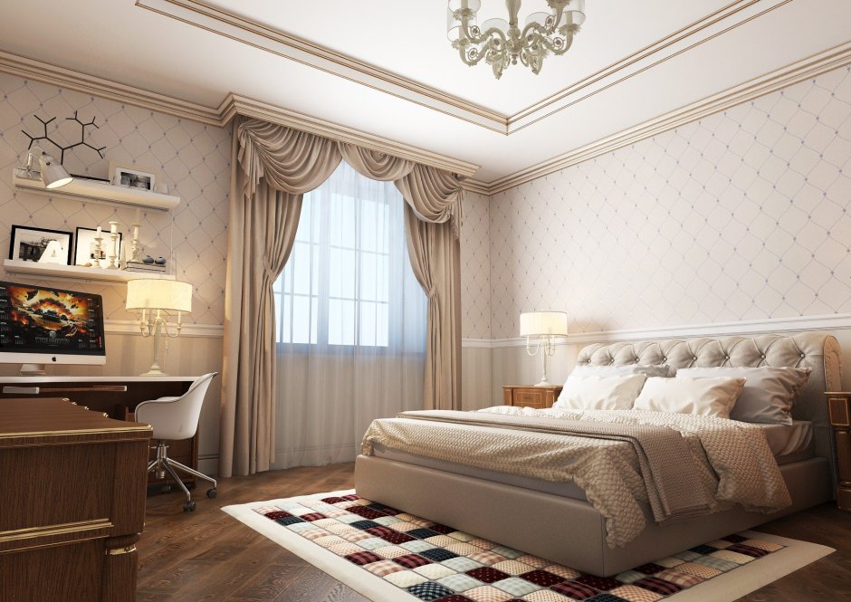 Маленькая спальня в классическом стиле