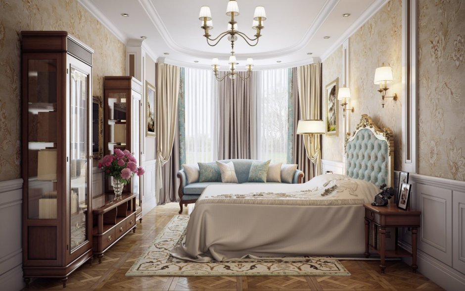 Спальня в Светлом стиле классики