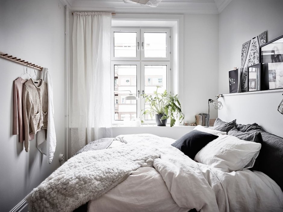 Уютные маленькие спальни в скандинавском стиле