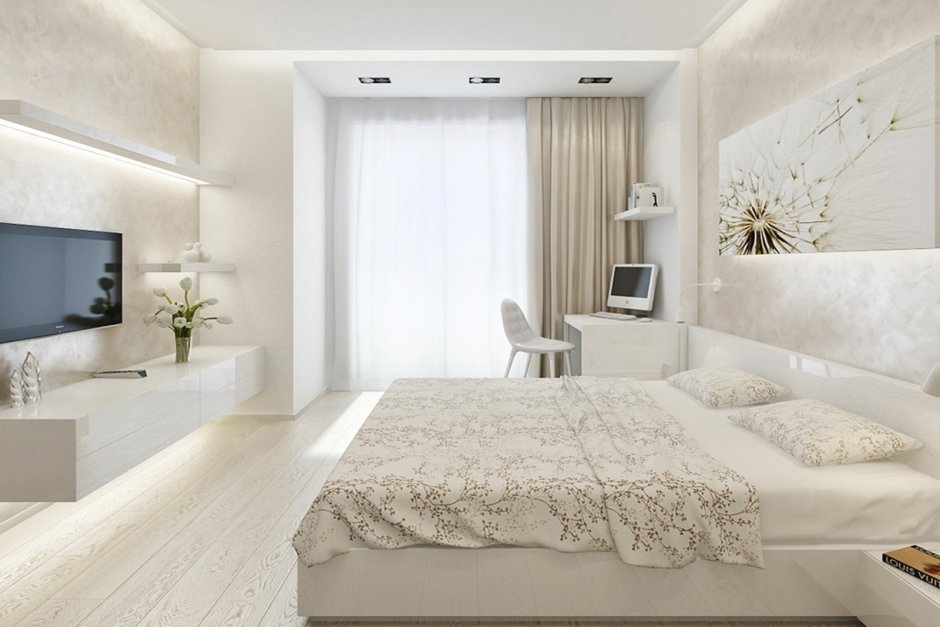 Дизайн светлой спальни