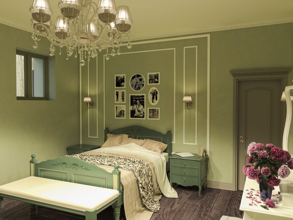 Спальня Прованс зеленая Лорен