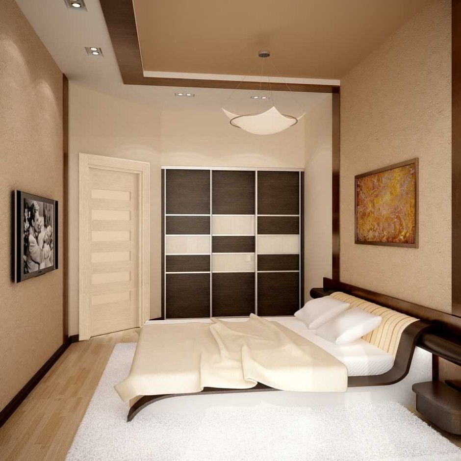 Прямоугольная спальня дизайн