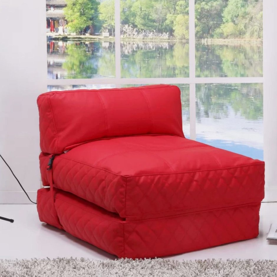 Кресло кровать красное