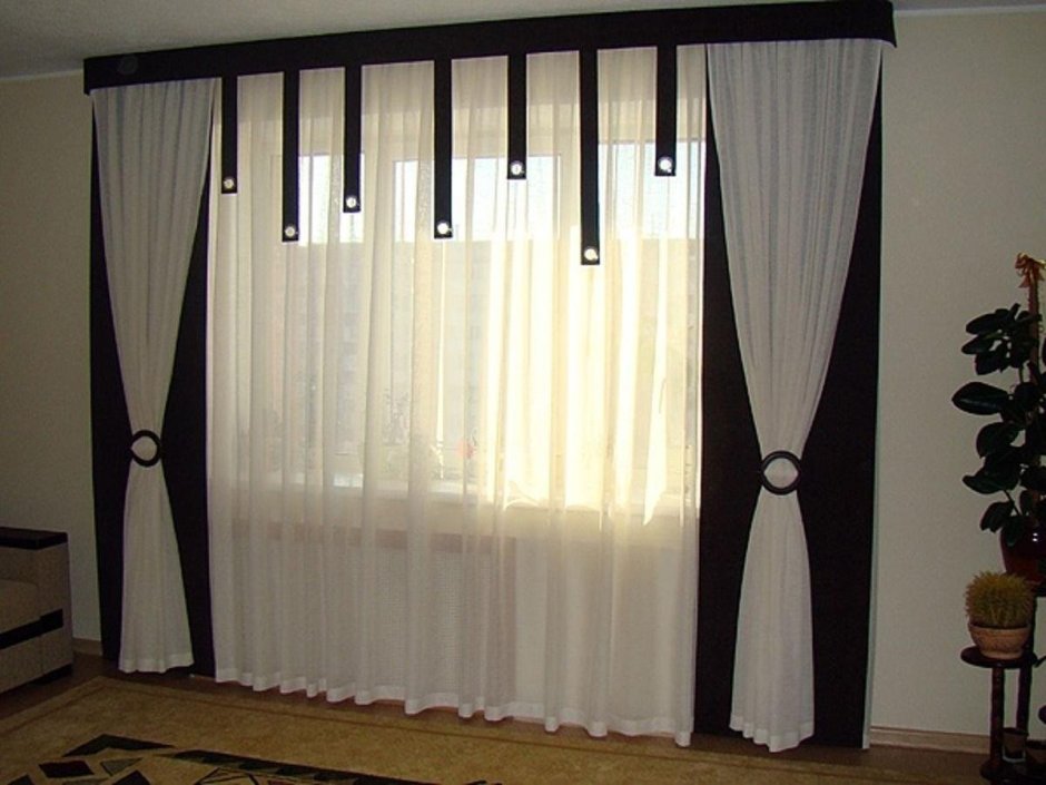 Необычные шторы для гостиной