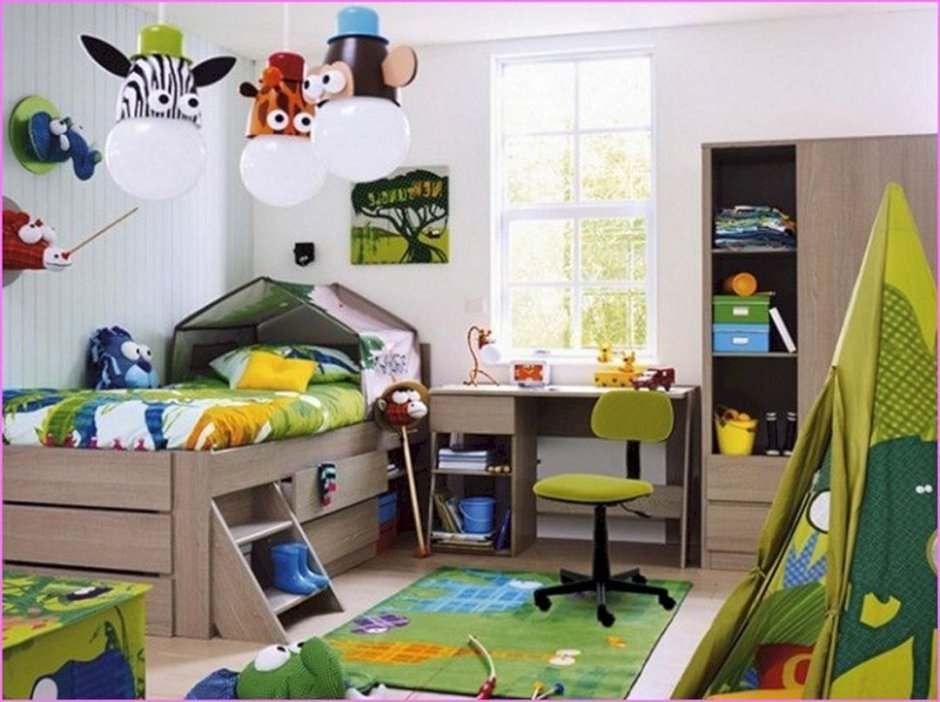 Детская комната для мальчика джунгли