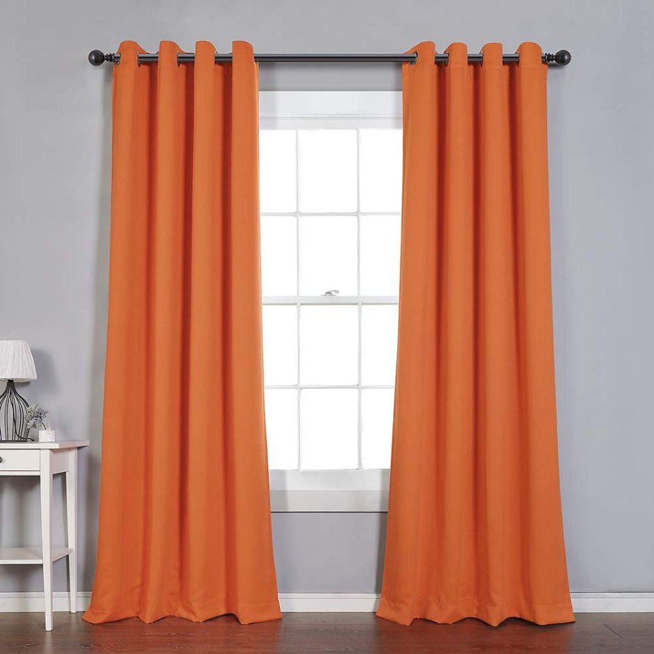 Оранжевые шторы