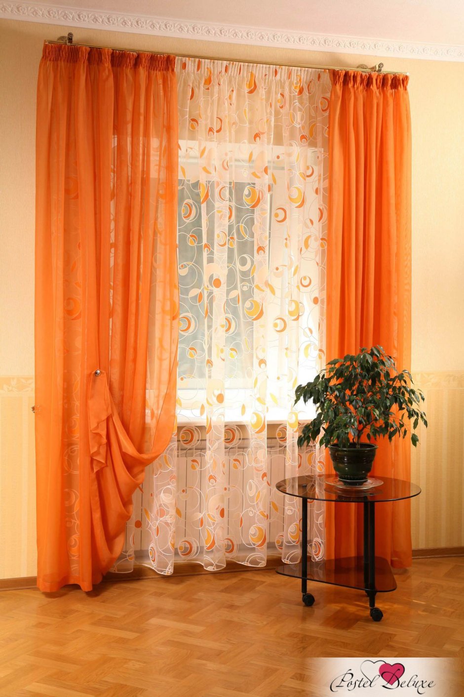 Комплект штор Гелиос оранжевый