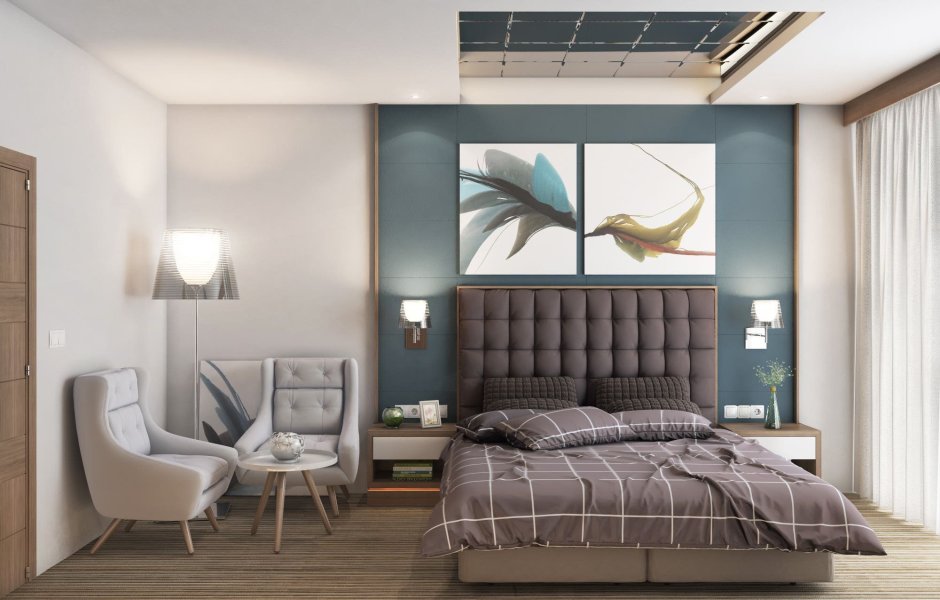 Интерьер спальни в Hilton