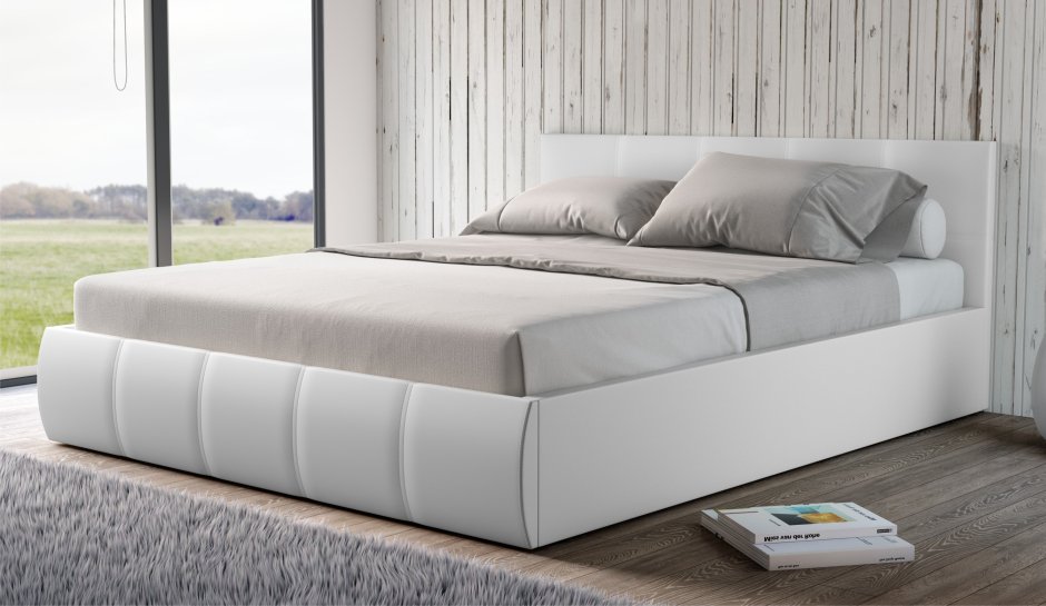 Мягкая кровать Верона 160 Teos White (подъемник)