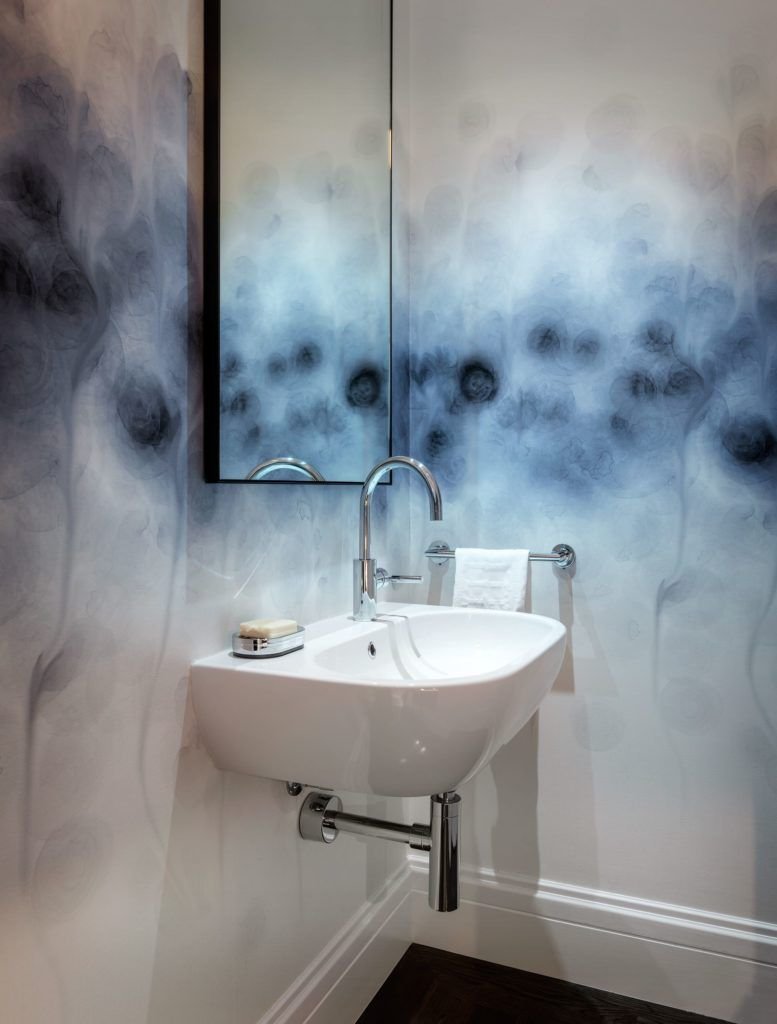 Декоративное окрашивание стен в ванной