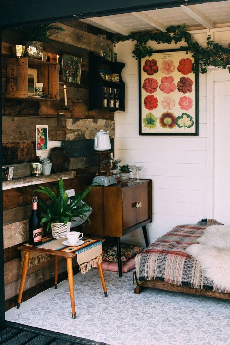 Уютная комната в стиле ретро