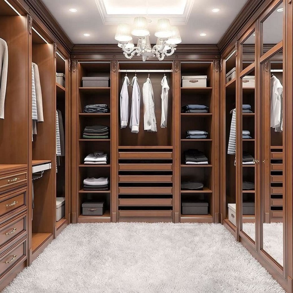 Роскошные гардеробные комнаты