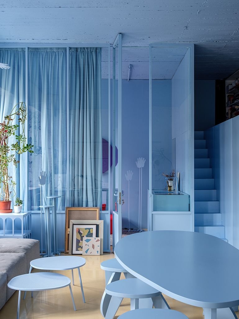 Голубая комната дизайн