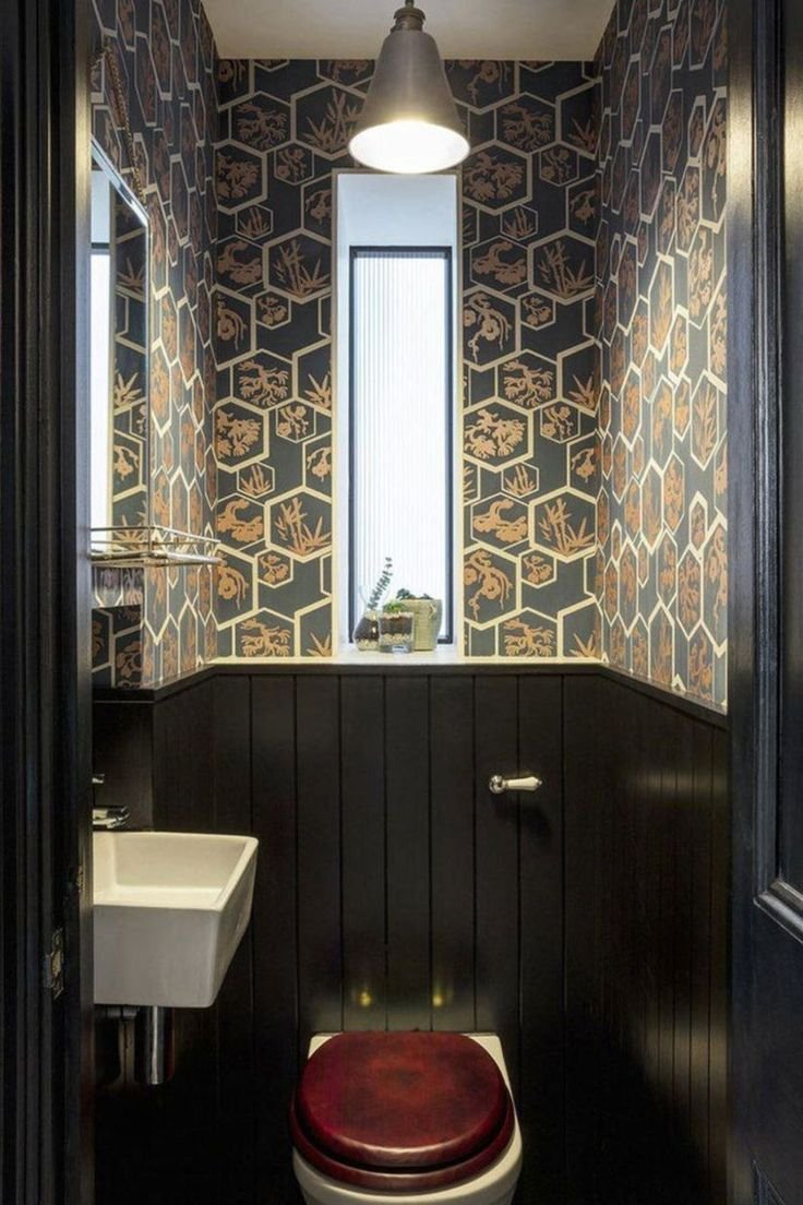 Туалет в коричневом цвете