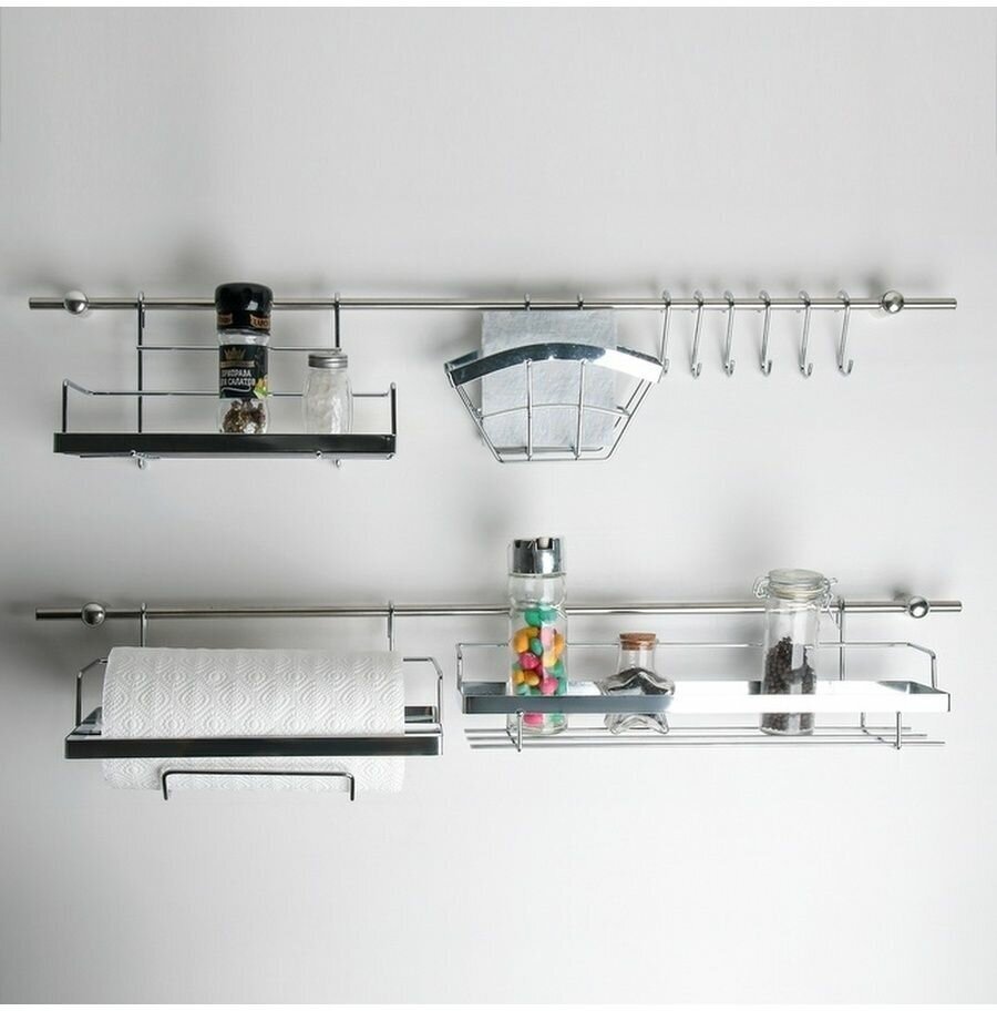 Рейлинговая система для кухни базовый набор 16 предметов