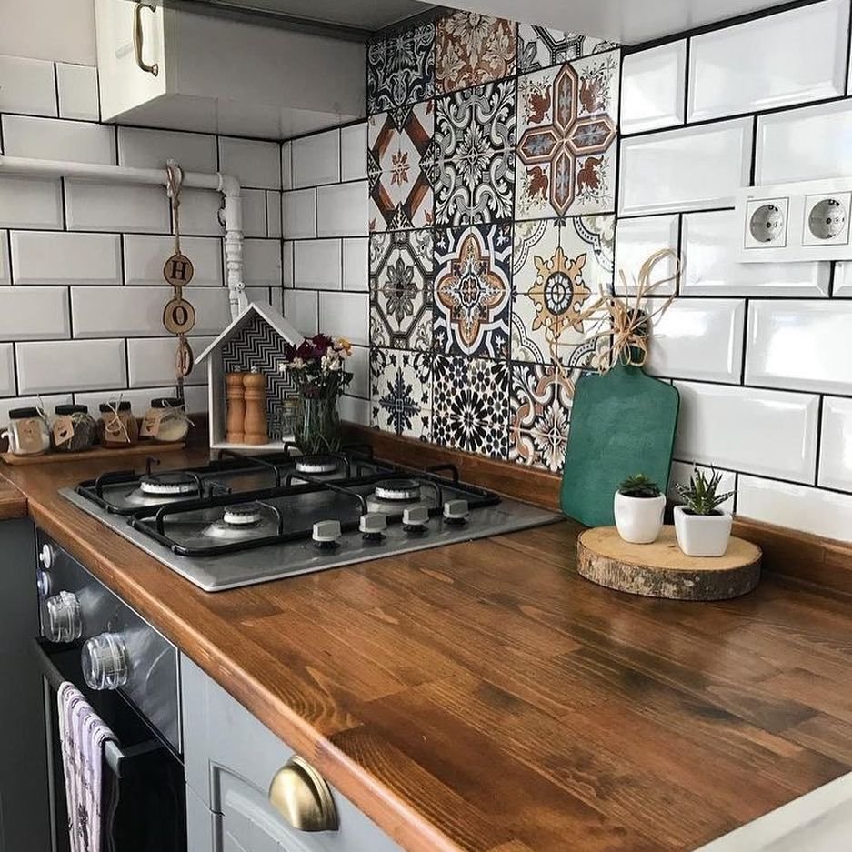 Необычная плитка на кухне