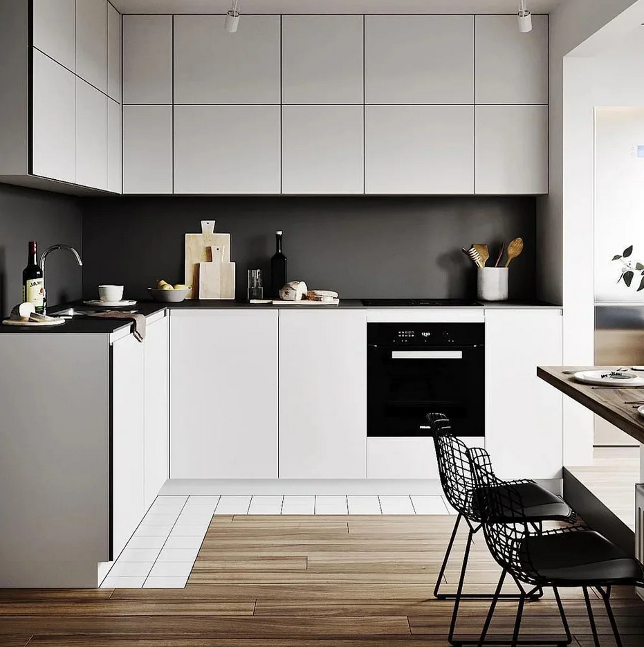 Дизайн белой кухни в современном стиле