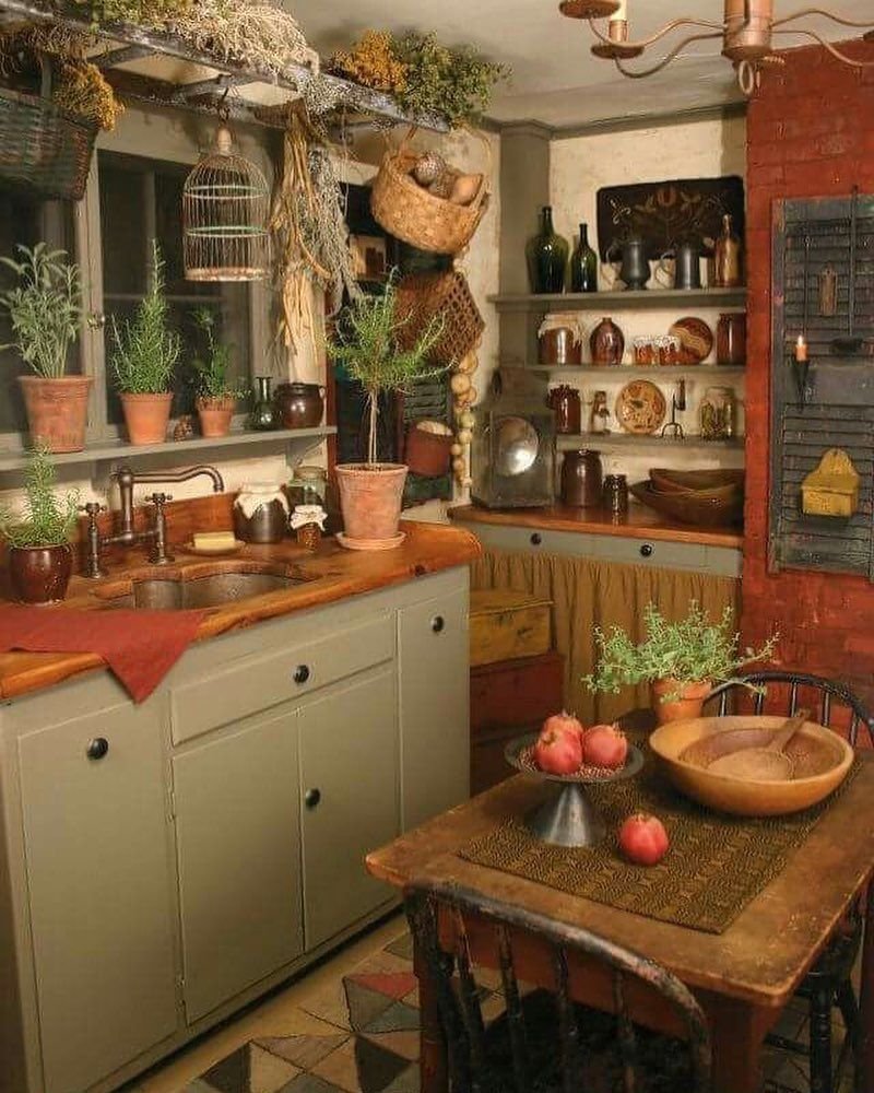 Кухня в старинном деревенском стиле