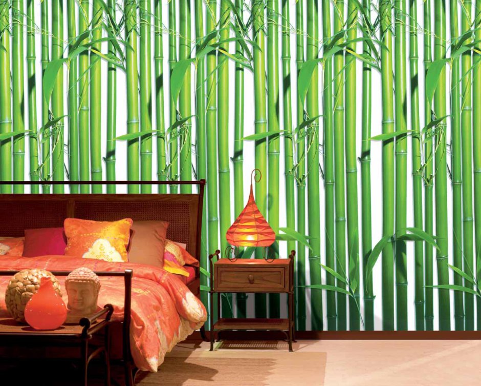 Комната в бамбуковом стиле