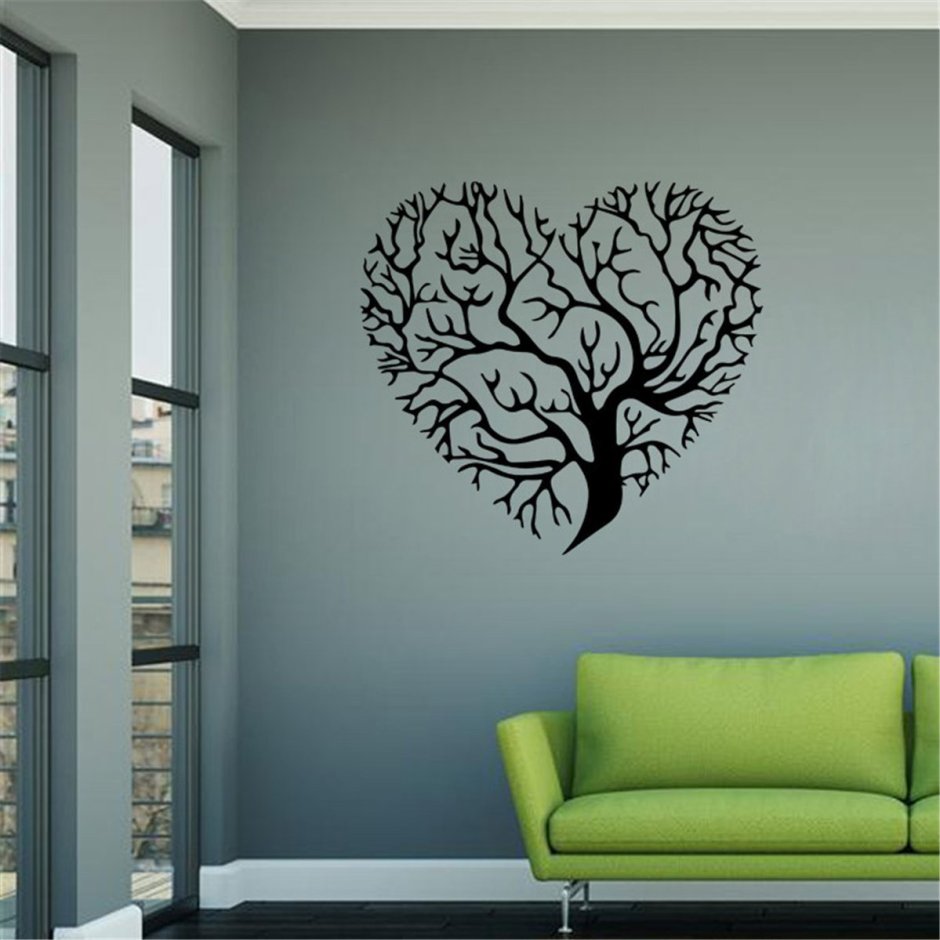 Интерьерное дерево на стене