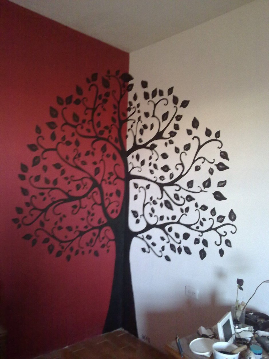 Трафареты для покраски стен дерево