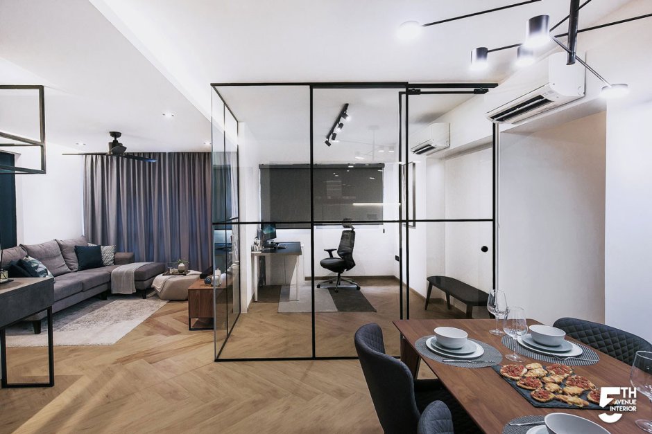 Design of a spacious Apartment with Partitions