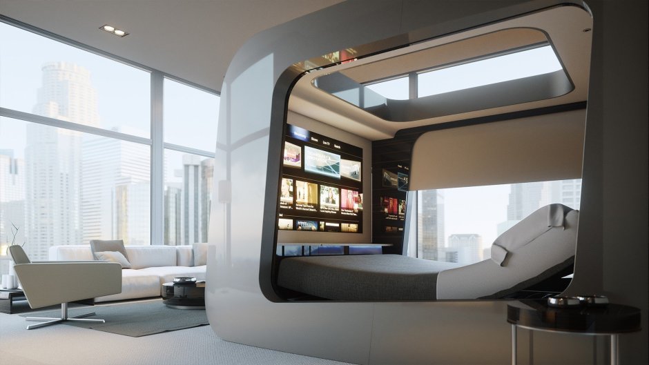 Кровать в стиле будущего