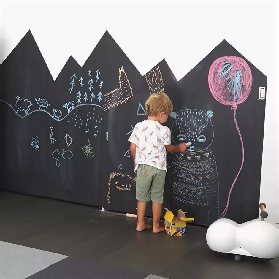 Стена для рисования мелом в детской