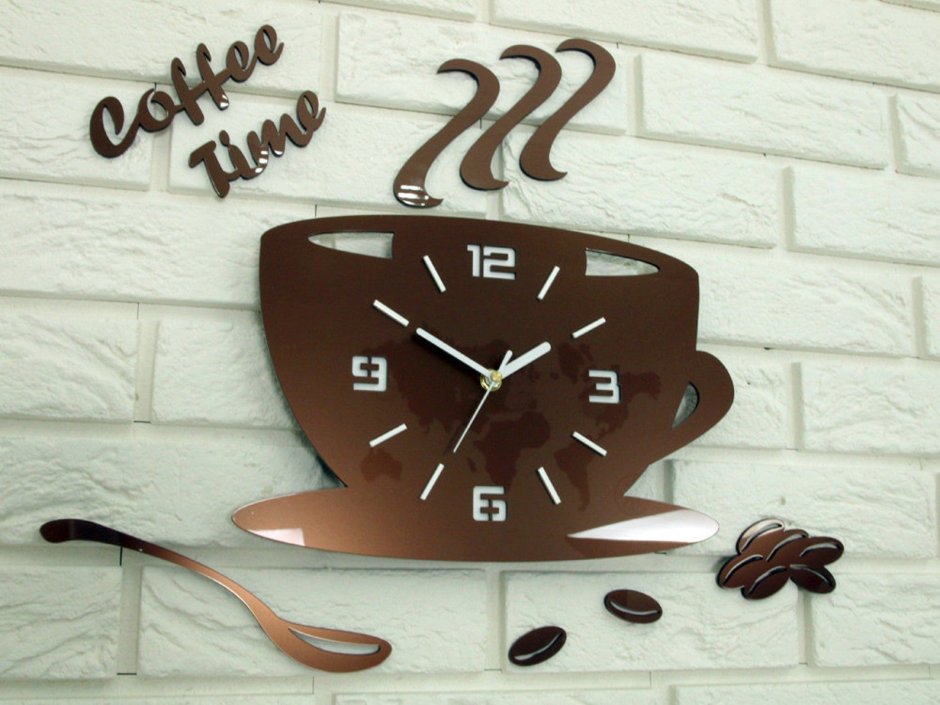 Деревянные часы для кухни