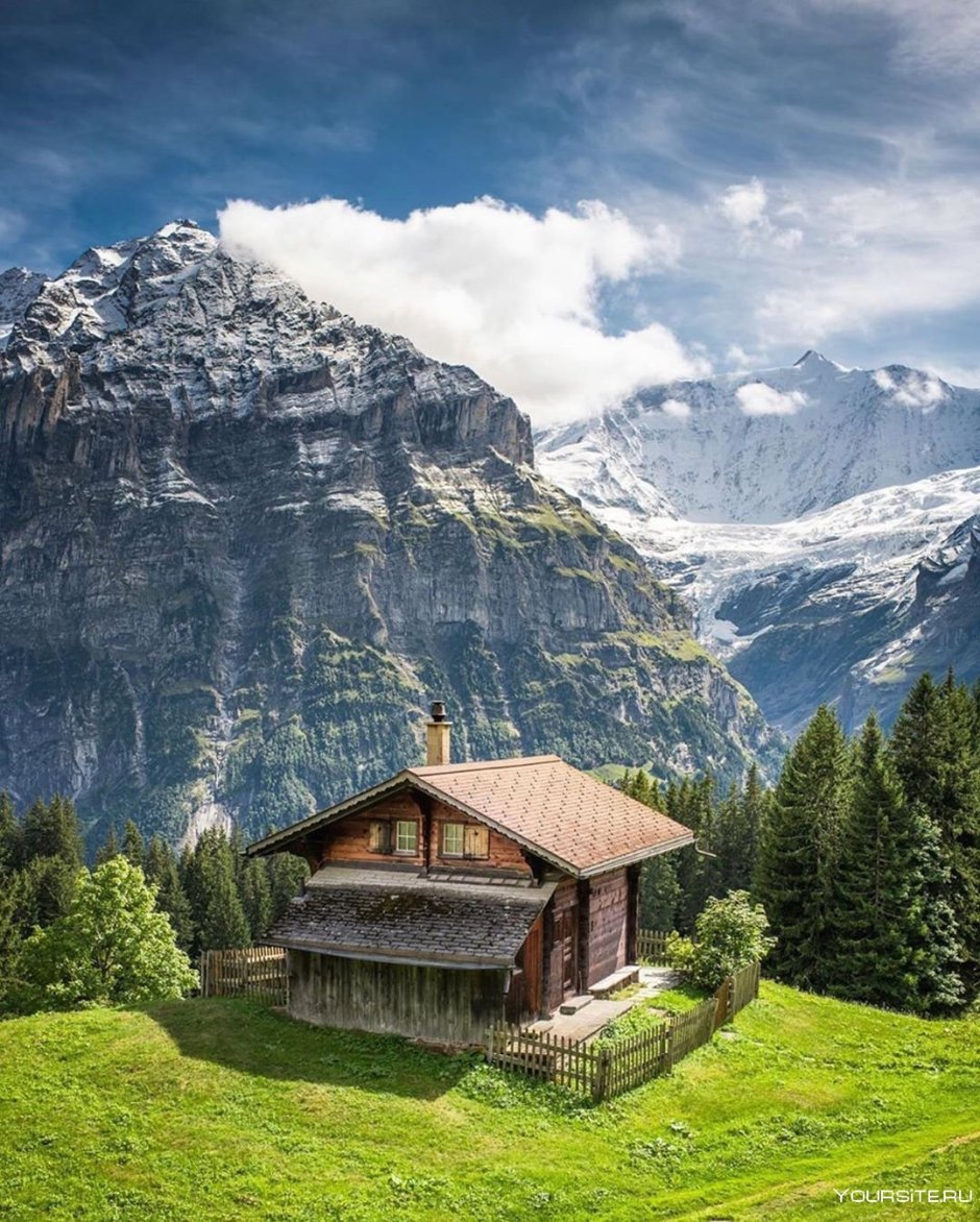 Доломитовые Альпы Швейцарии Шале