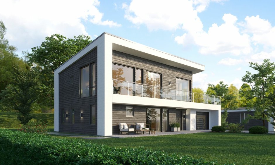 Построить дом с прямой крышей и панорамными окнами 200-300 кв метров