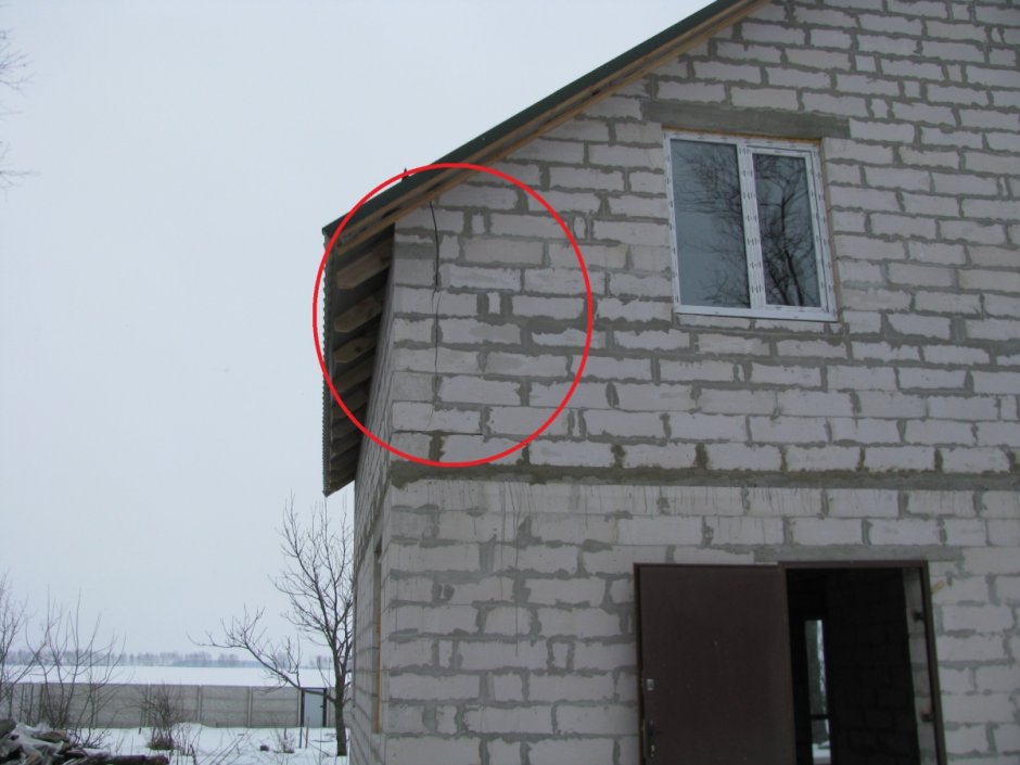 Трещины в газобетоне