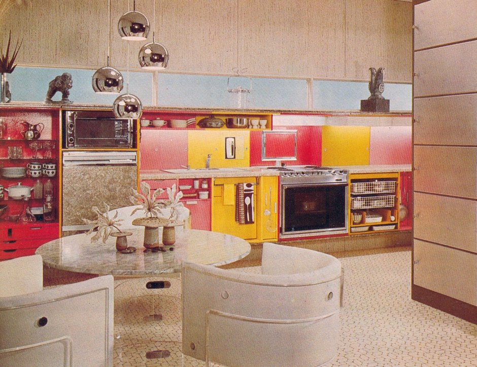 Кухня в американском стиле 70-х