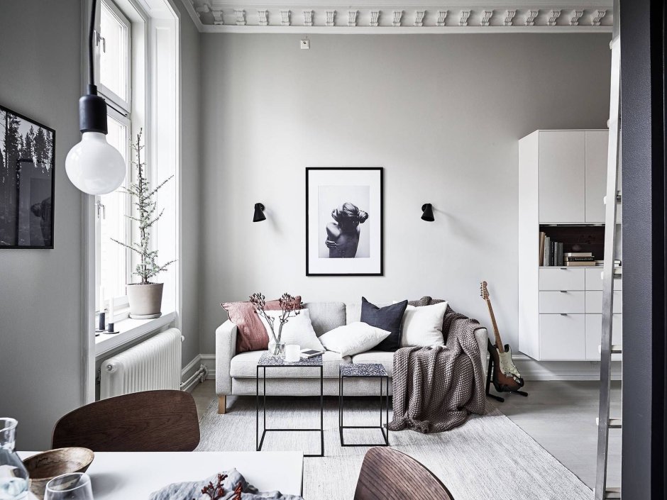 Скандинавский стиль в интерьере однокомнатной квартиры