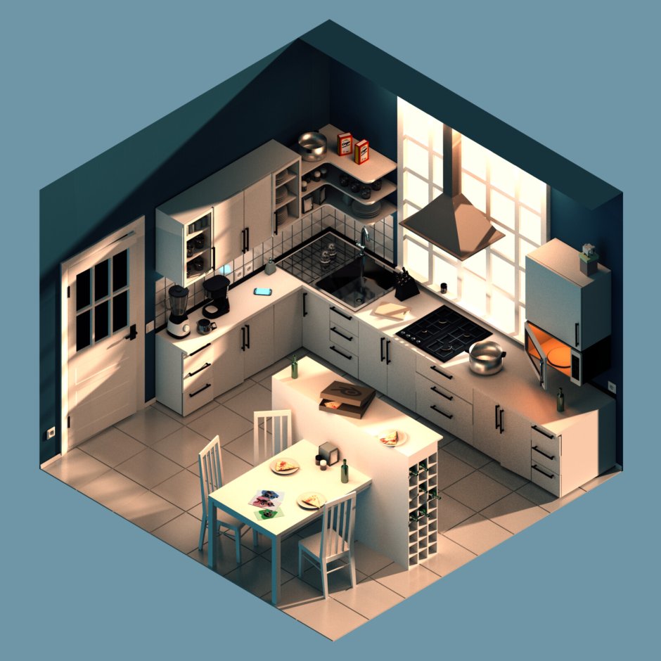 Blender 3d изометрия
