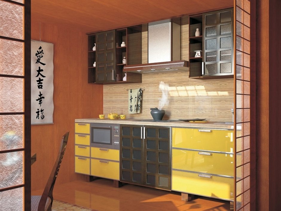 Кухонная мебель в японском стиле