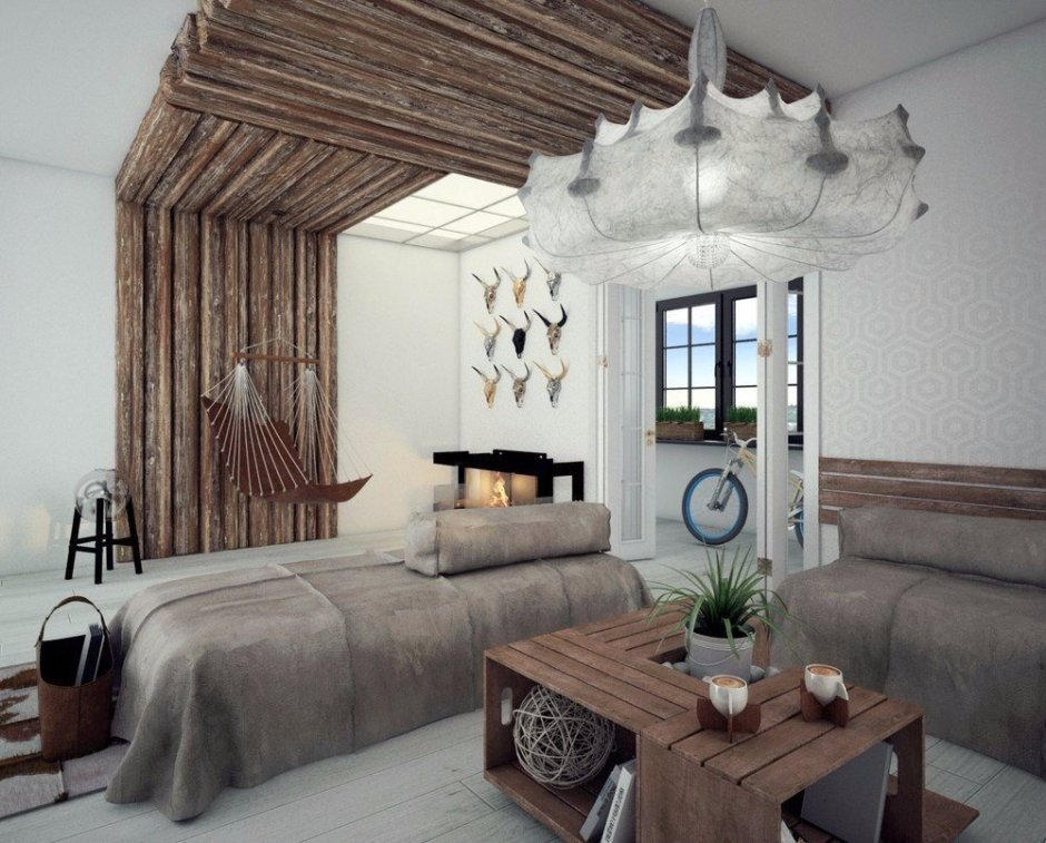 Спальня в норвежском стиле