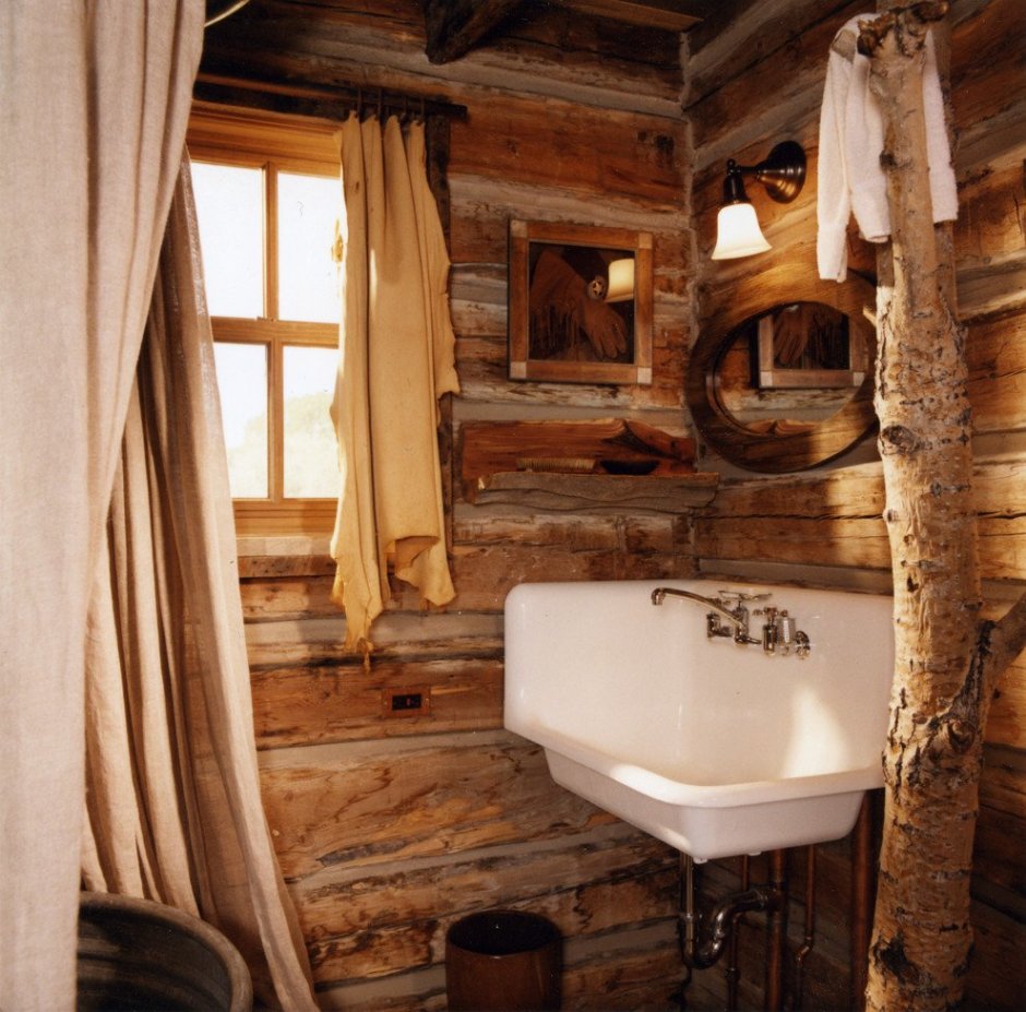 Ванная в деревенском стиле
