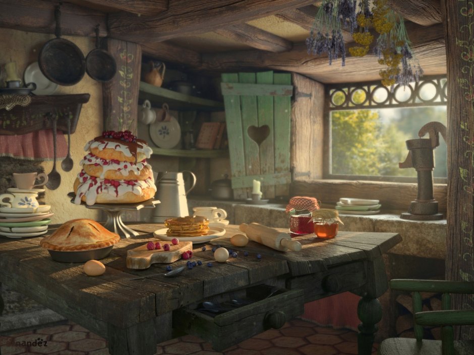 Кухня в сказочном доме