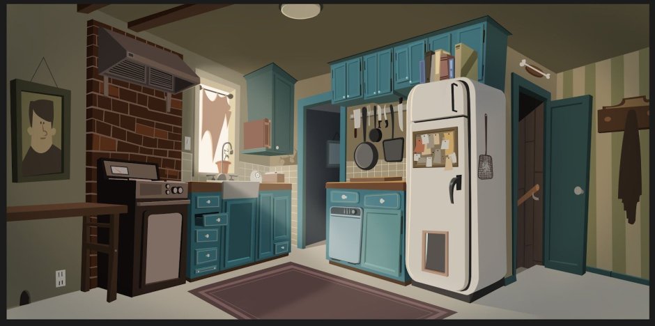 Кухня из мультфильма арт