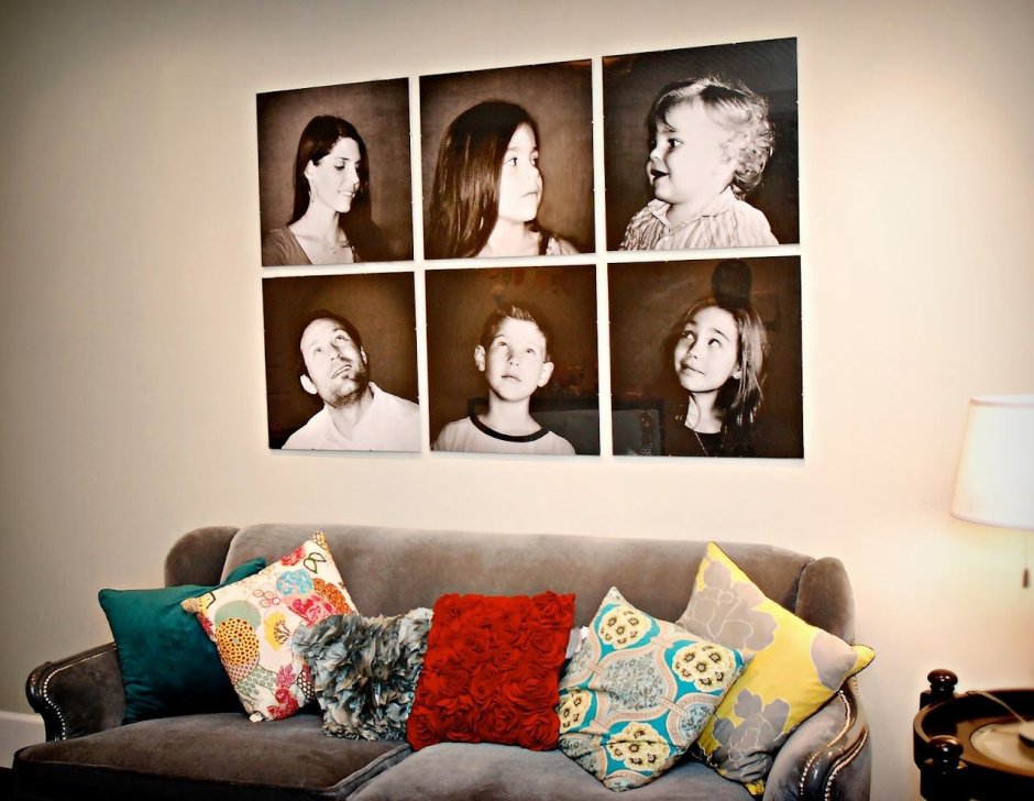 Семейные портреты в интерьере квартиры
