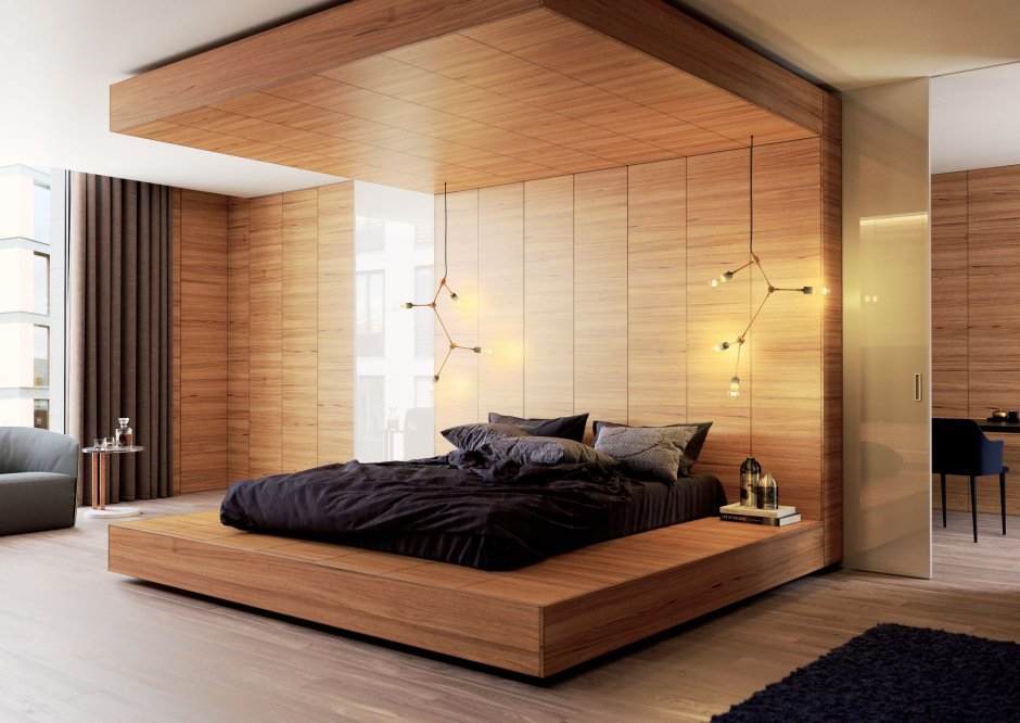 Деревянные панели для кровати