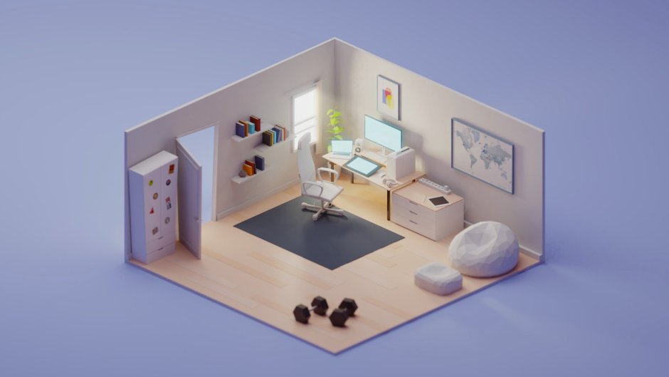 Isometric Room 3d