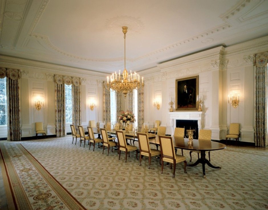 Резиденция президента США белый дом изнутри