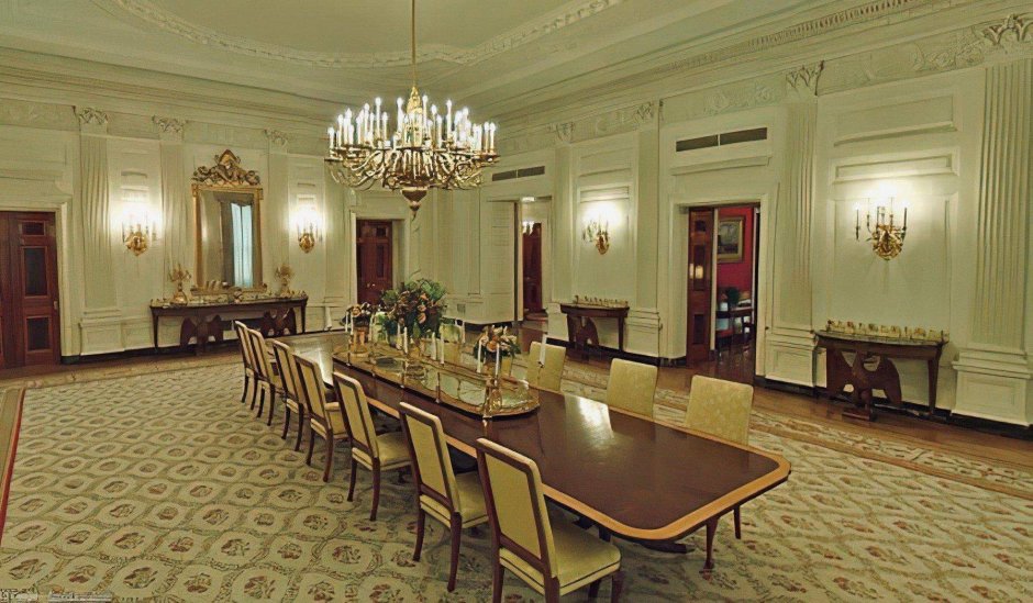 Резиденция президента США белый дом изнутри