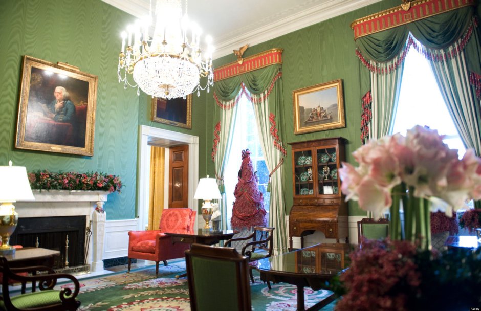 Белый дом Вашингтон зеленая комната