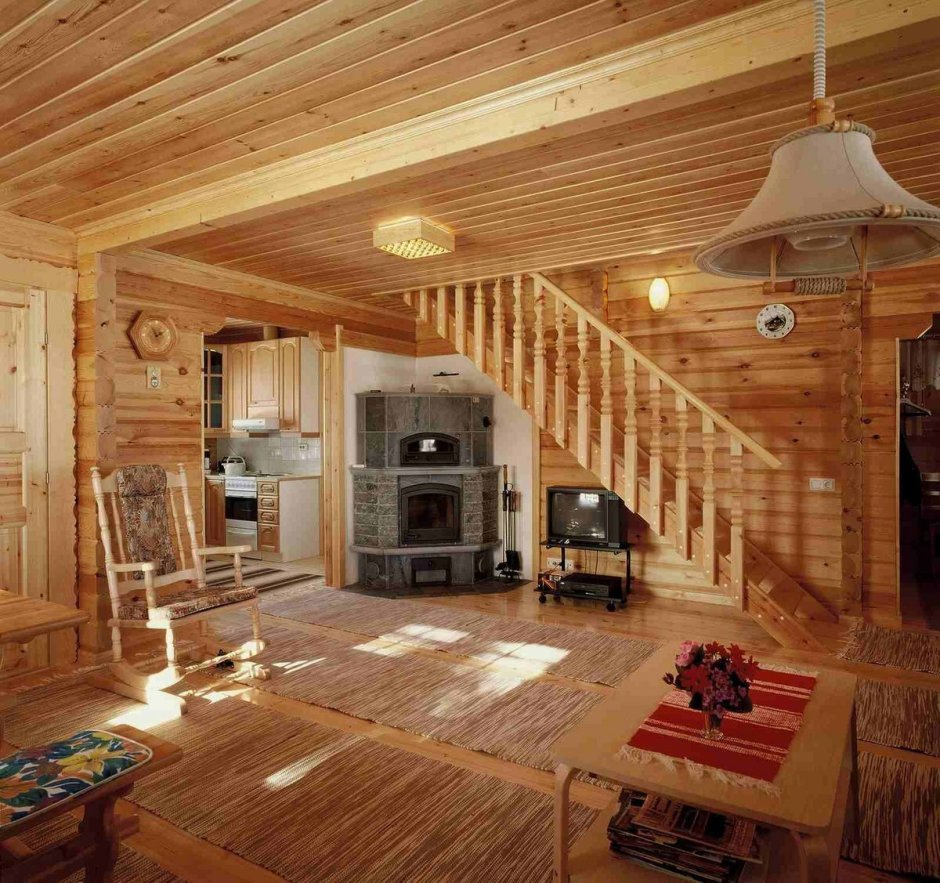 Интерьер в деревянном доме