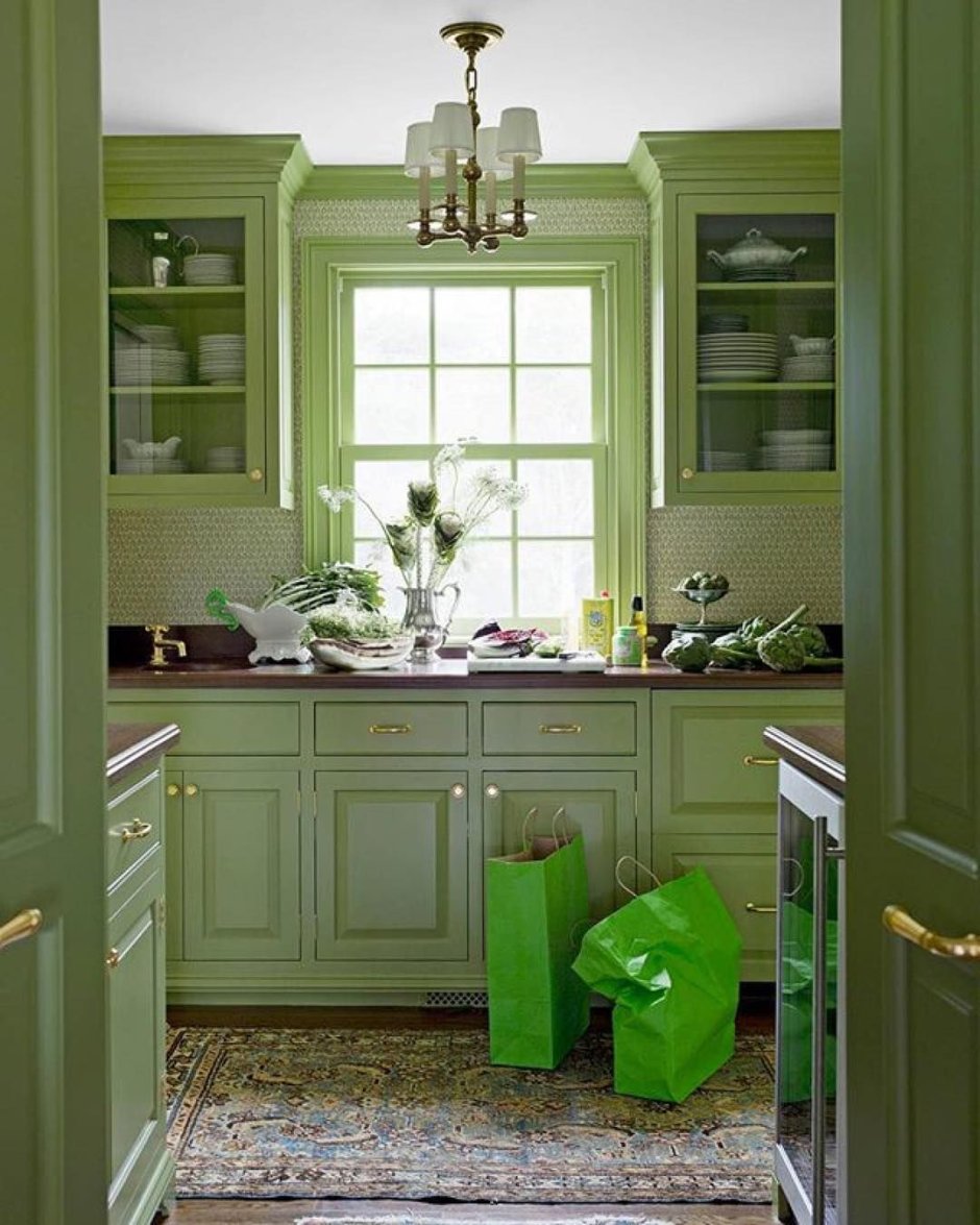 Кухня Прованс зеленая Лорен